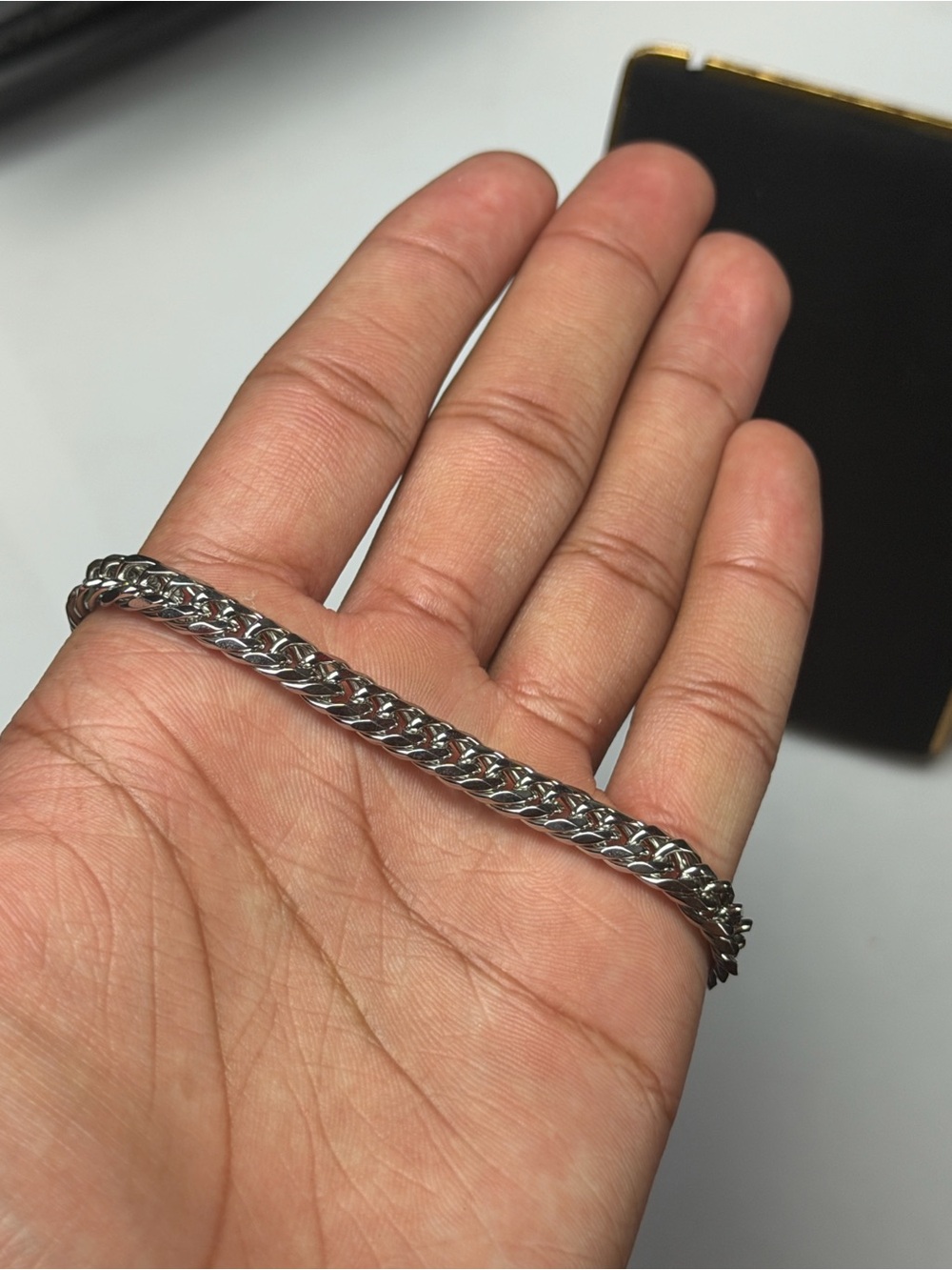 Silver Plated Braided Bracelet — 6mm